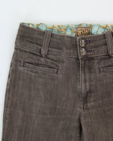 Vintage Y2K 00s Rich &amp; Skinny Women's Mid-Rise Stone Wash Denim Made In USA Bootcut Flared Jeans - W32 L30