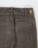 Vintage Y2K 00s Rich &amp; Skinny Women's Mid-Rise Stone Wash Denim Made In USA Bootcut Flared Jeans - W32 L30