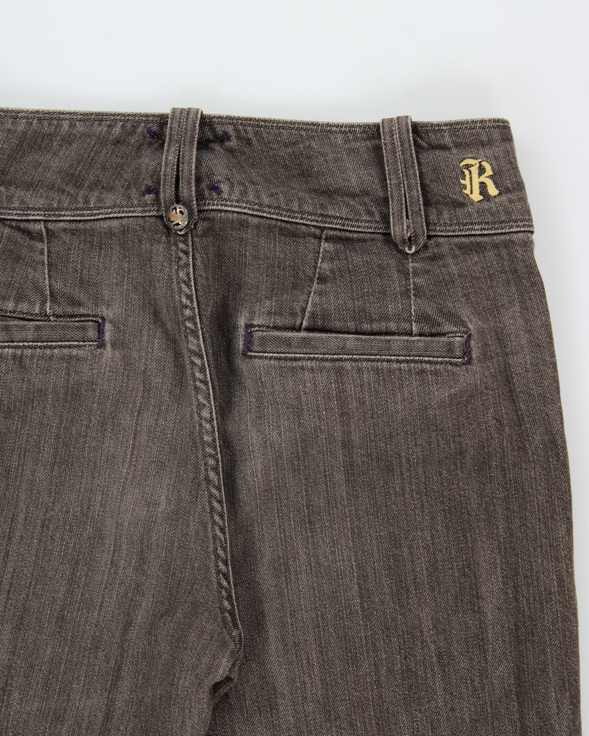 Vintage Y2K 00s Rich &amp; Skinny Women's Mid-Rise Stone Wash Denim Made In USA Bootcut Flared Jeans - W32 L30