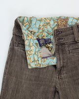 Vintage Y2K 00s Rich &amp; Skinny Women's Mid-Rise Stone Wash Denim Made In USA Bootcut Flared Jeans - W32 L30