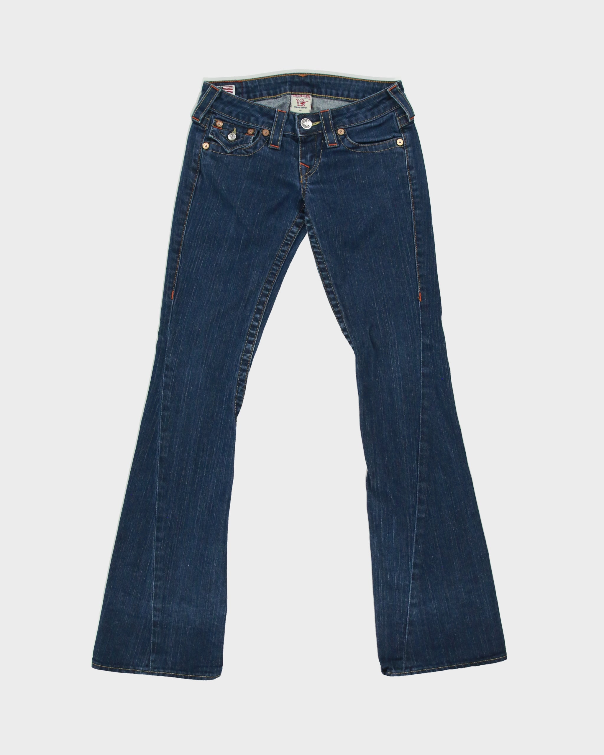 Vintage Y2K 2000s True Religion 'Joey' Twisted Seam Flared Jeans - W26 L32
