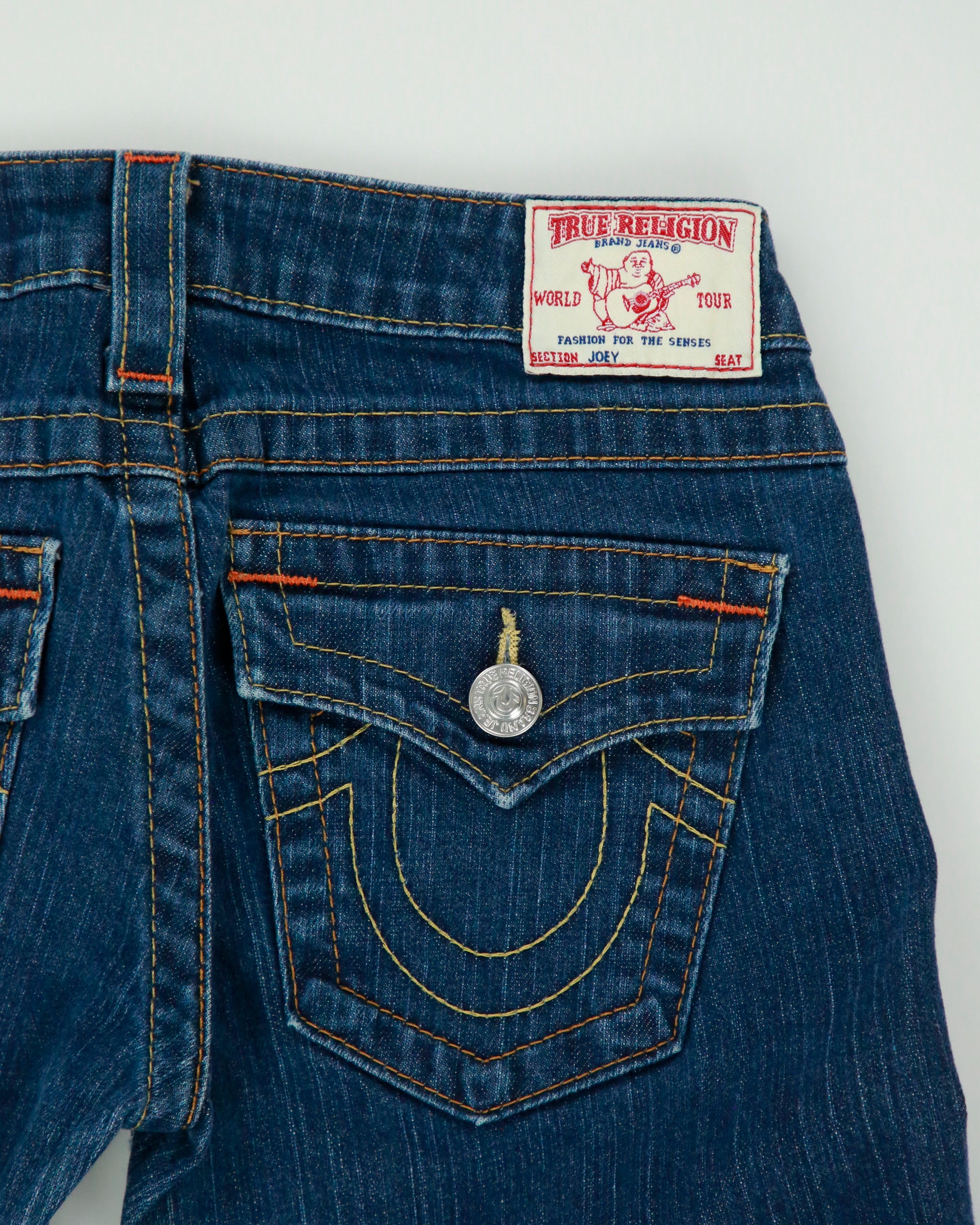 Vintage Y2K 2000s True Religion 'Joey' Twisted Seam Flared Jeans - W26 L32