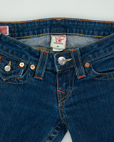 Vintage Y2K 2000s True Religion 'Joey' Twisted Seam Flared Jeans - W26 L32