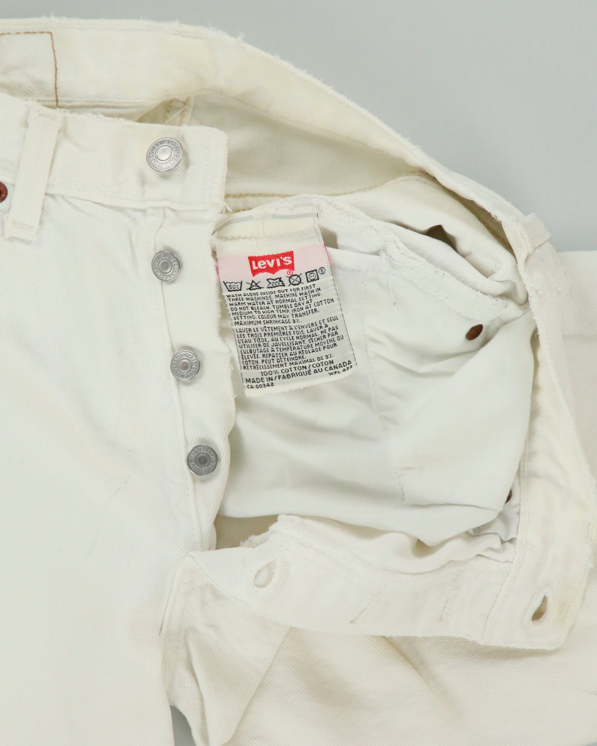 Vintage 1996 Levi's 501 Batwing Made In Canada Jeans - W27 L30