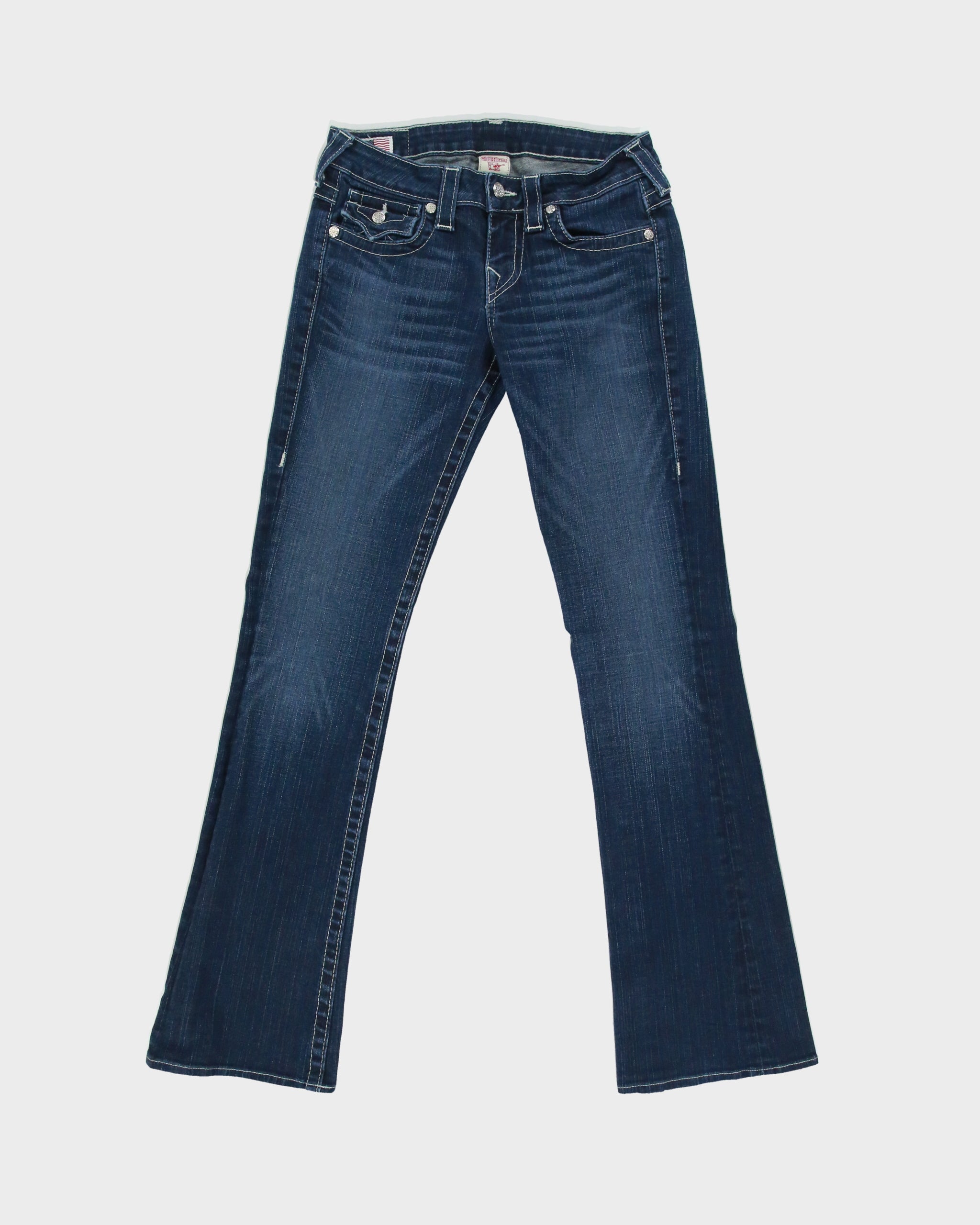 Vintage Y2K 2000s True Religion 'Ricky' Rhinestone Detail Jeans - W28 L30