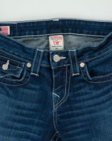 Vintage Y2K 2000s True Religion 'Ricky' Rhinestone Detail Jeans - W28 L30