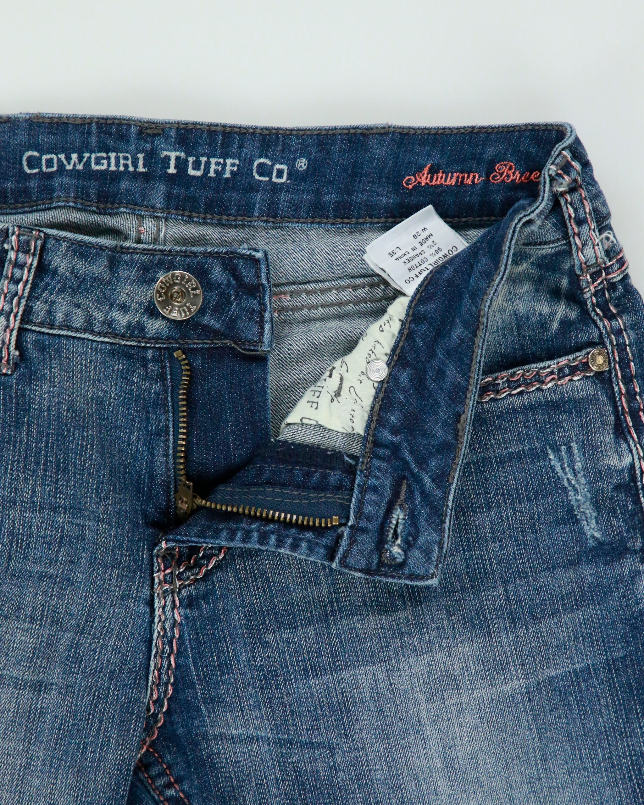 Vintage Y2K 2000s Cowgirl Tuff Co Embroidered Bootcut Jeans - W29 L33