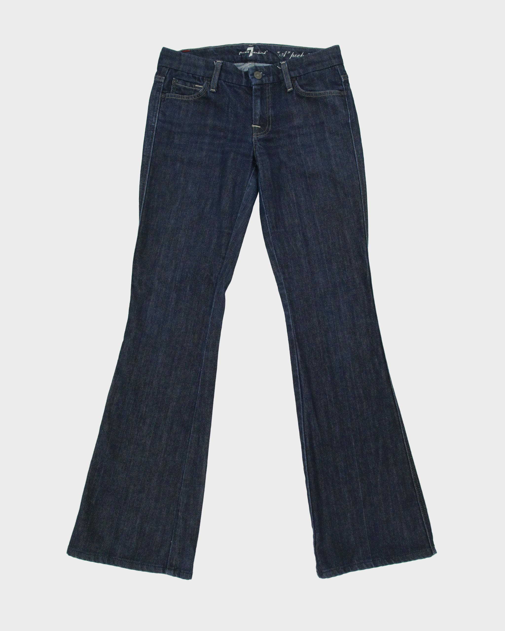 Vintage Y2K 2000s 7 For All Man Kind Mini Rhinestone Bootcut Jeans - W29 L31