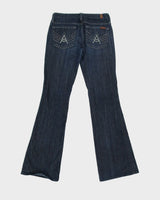Vintage Y2K 2000s 7 For All Man Kind Mini Rhinestone Bootcut Jeans - W29 L31