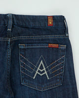 Vintage Y2K 2000s 7 For All Man Kind Mini Rhinestone Bootcut Jeans - W29 L31