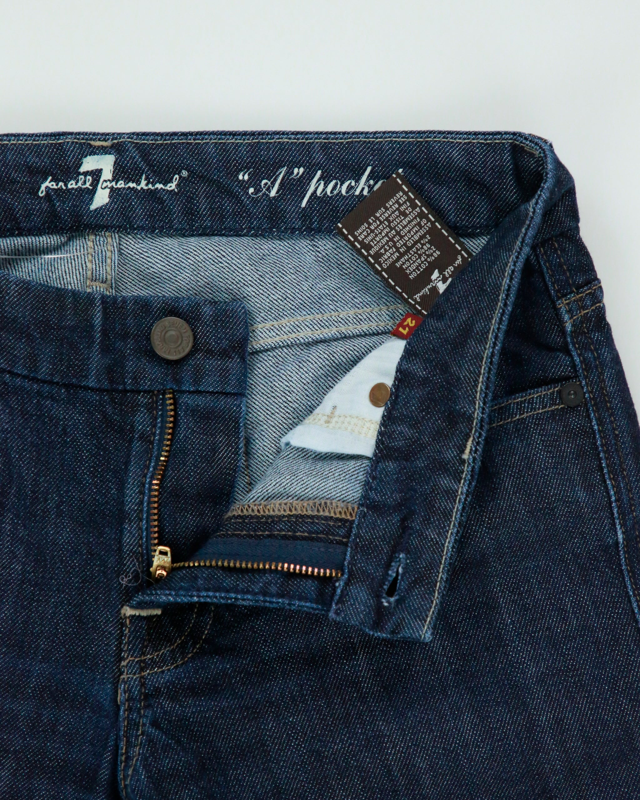 Vintage Y2K 2000s 7 For All Man Kind Mini Rhinestone Bootcut Jeans - W29 L31