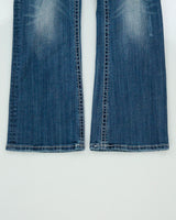 Vintage Y2K 00s Rock &amp; Roll Cowgirl Studded Rhinestone Bootcut Jeans - W29 L29