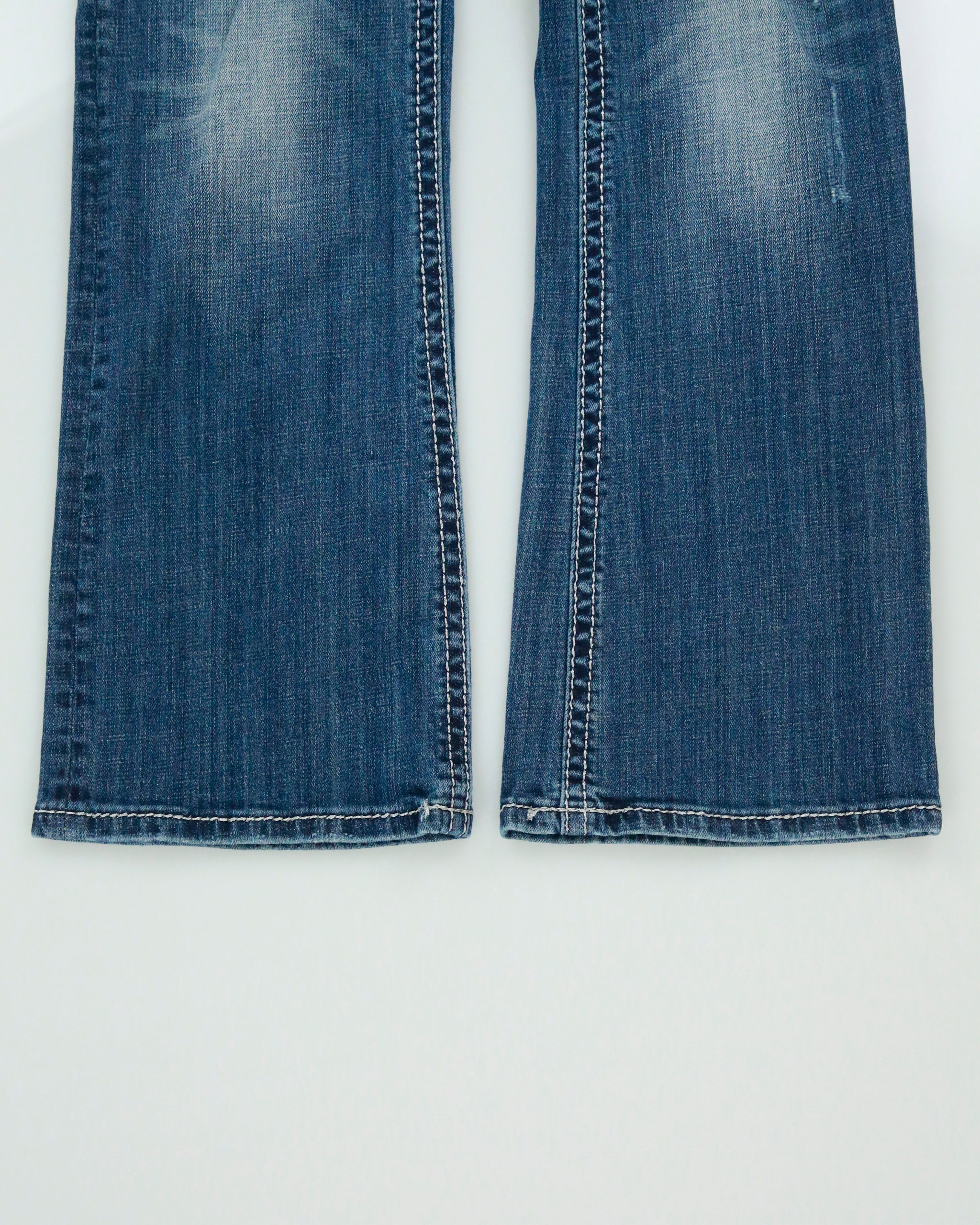 Vintage Y2K 00s Rock &amp; Roll Cowgirl Studded Rhinestone Bootcut Jeans - W29 L29