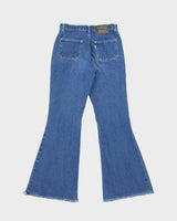 Vintage 1995 Levi's Batwing White Tab Made In Canada Raw Hem Flared Dragonfly Jeans - W25 L27