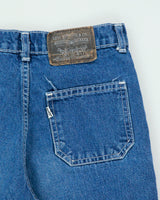 Vintage 1995 Levi's Batwing White Tab Made In Canada Raw Hem Flared Dragonfly Jeans - W25 L27