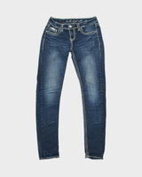 Vintage Y2K 00s L.A. Idol Contrast Stitch Skinny Jeans - W28 L30