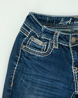 Vintage Y2K 00s L.A. Idol Contrast Stitch Skinny Jeans - W28 L30