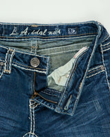 Vintage Y2K 00s L.A. Idol Contrast Stitch Skinny Jeans - W28 L30