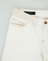Vintage F/W 2010 Gucci Women's Low Rise Contrast Stitch Braided Slim Fit Denim Jeans - W28 L27