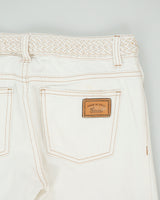 Vintage F/W 2010 Gucci Women's Low Rise Contrast Stitch Braided Slim Fit Denim Jeans - W28 L27