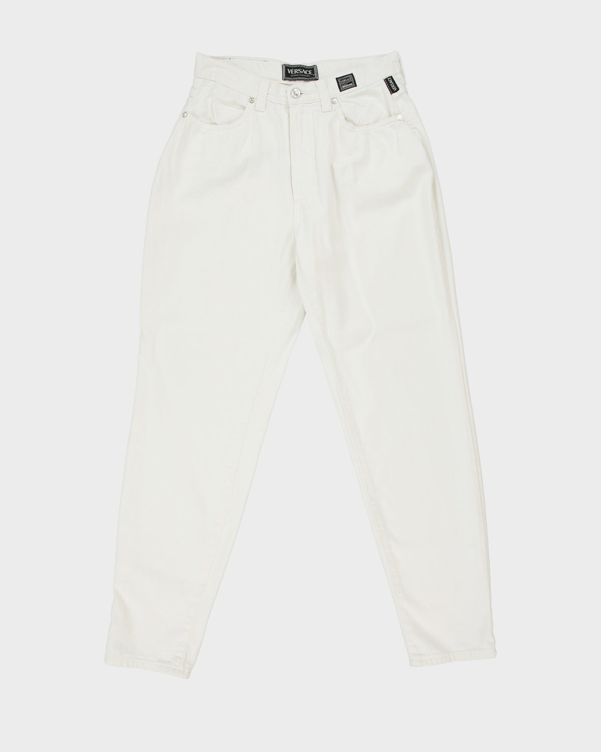 Vintage 1990s Versace Jeans Couture Women's High Rise Relaxed Fit Tapered Denim Jeans - W29 L31