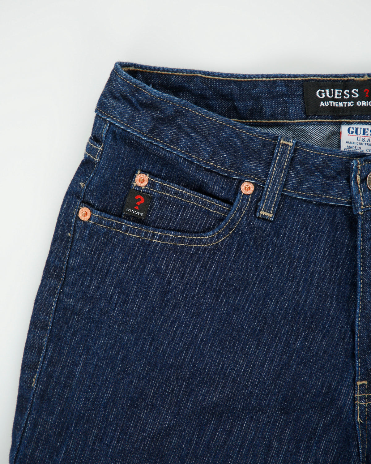 Vintage Y2K 00s Guess Women's Mid Rise Indigo Denim Made In America Bootcut Jeans - W30 L32