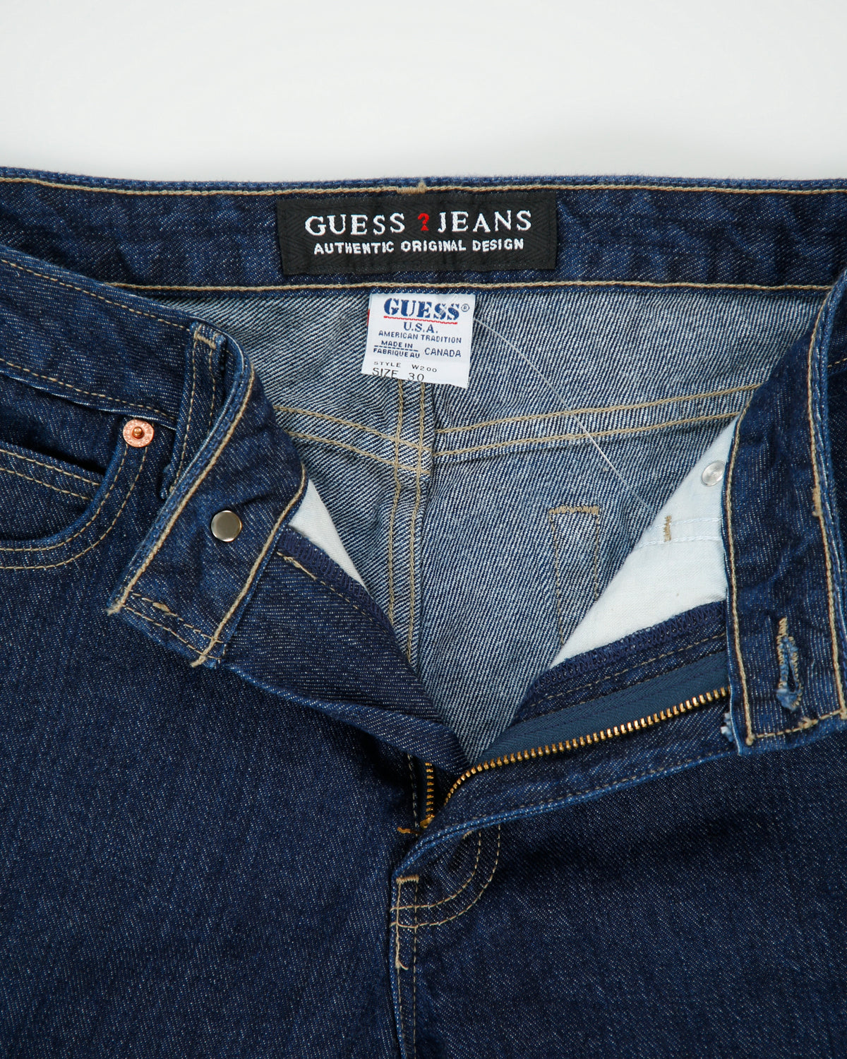 Vintage Y2K 00s Guess Women's Mid Rise Indigo Denim Made In America Bootcut Jeans - W30 L32