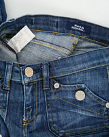 Vintage Y2K 00s Rock &amp; Republic Women's Low Rise Stone Wash Denim Made In USA Patch Flap Pocket Bootcut Jeans - W25 L31