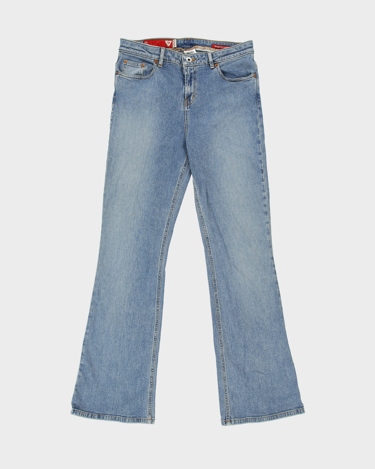 Vintage Y2K 00s Guess Women's High Rise Stone Wash Stretch Denim Bootcut Jeans - W34 L32