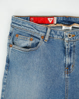 Vintage Y2K 00s Guess Women's High Rise Stone Wash Stretch Denim Bootcut Jeans - W34 L32