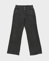 Vintage Y2K 00s Lauren Ralph Lauren LRL Women's Mid Rise Pinstripe Double Button Wide Leg Denim Jeans - W30 L32