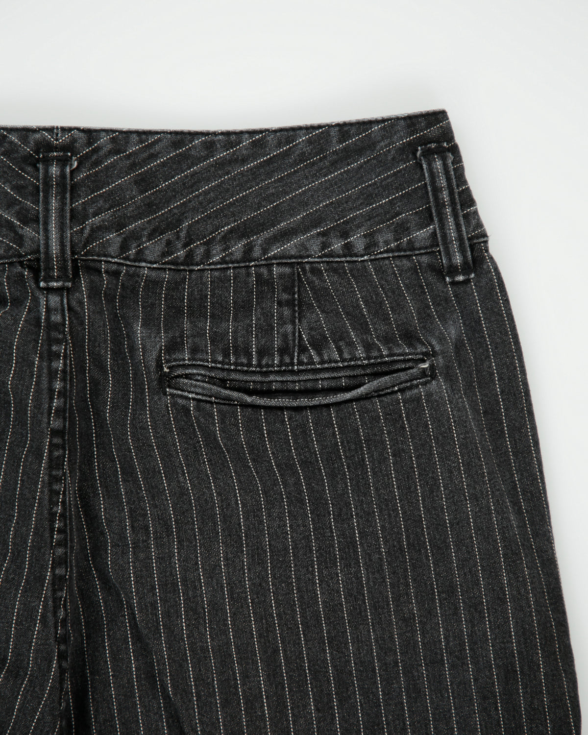 Vintage Y2K 00s Lauren Ralph Lauren LRL Women's Mid Rise Pinstripe Double Button Wide Leg Denim Jeans - W30 L32