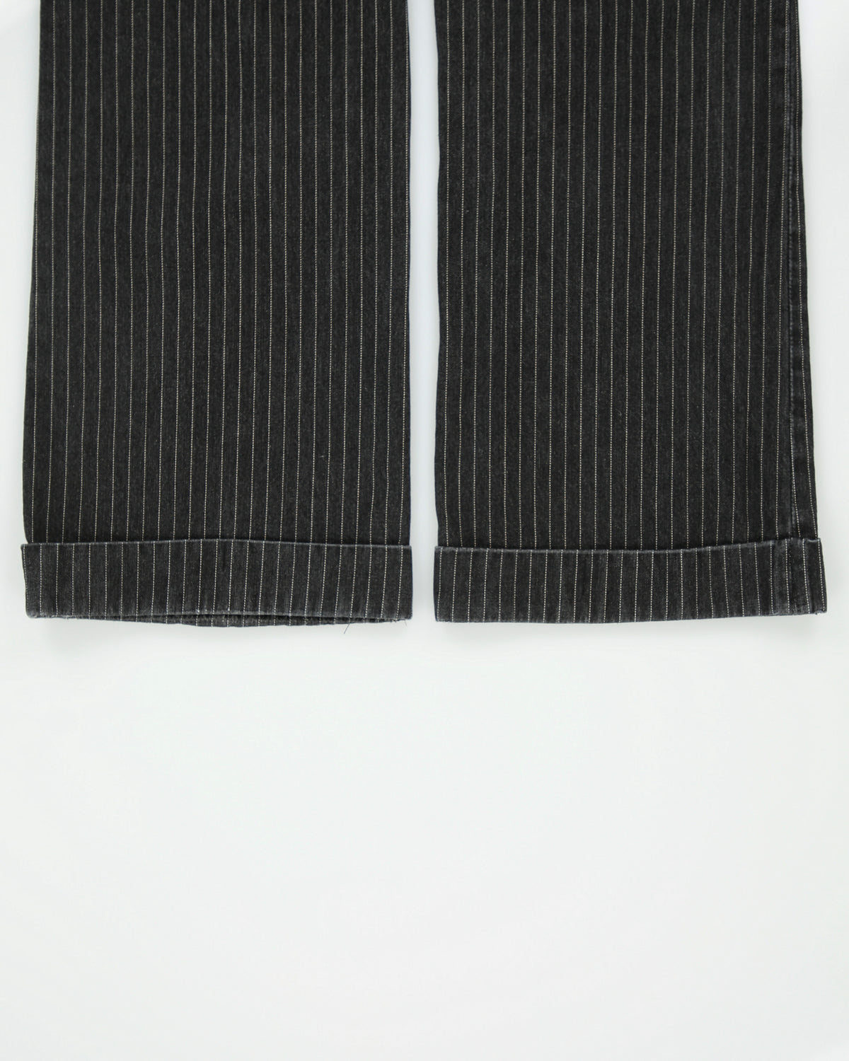 Vintage Y2K 00s Lauren Ralph Lauren LRL Women's Mid Rise Pinstripe Double Button Wide Leg Denim Jeans - W30 L32