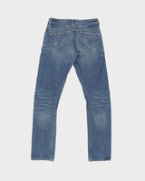 Vintage Y2K 00s Levi's Engineered Women's Low Rise Seam Front Barrel Leg Slim Fit Denim Jeans - W28 L32