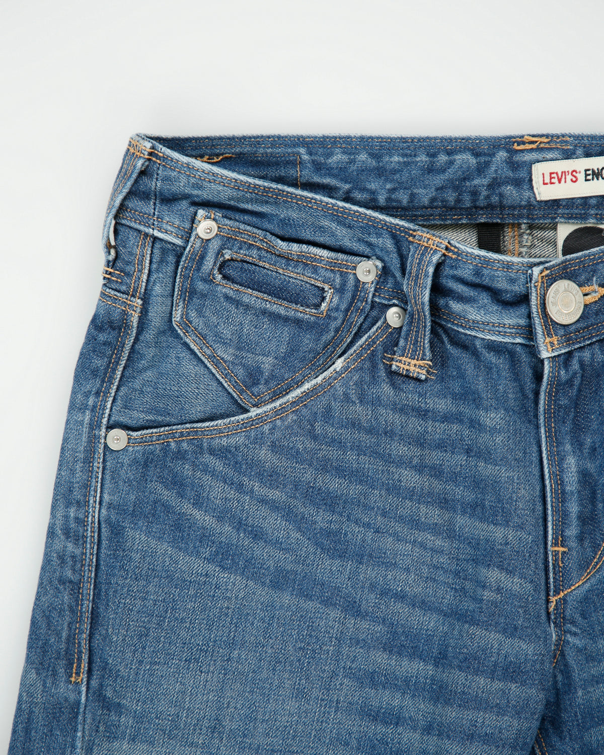 Vintage Y2K 00s Levi's Engineered Women's Low Rise Seam Front Barrel Leg Slim Fit Denim Jeans - W28 L32