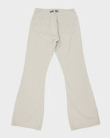 Vintage Y2K 00s Silver Jeans Low Rise Khaki Women's Canvas Denim Flared Jeans - W32 L35
