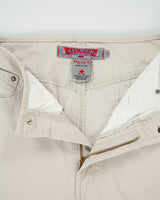 Vintage Y2K 00s Silver Jeans Low Rise Khaki Women's Canvas Denim Flared Jeans - W32 L35