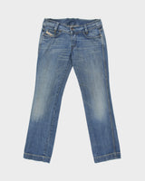 Vintage '05 Y2K Diesel Women's Low Rise Stone Wash Denim Straight Leg Jeans - W31 L32