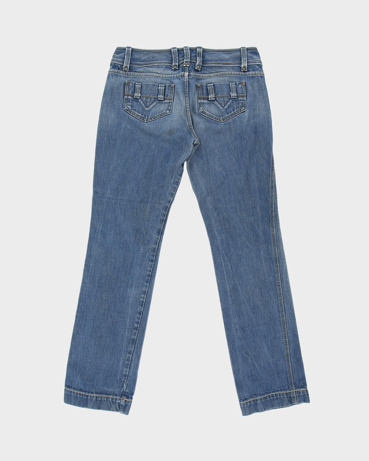 Vintage '05 Y2K Diesel Women's Low Rise Stone Wash Denim Straight Leg Jeans - W31 L32