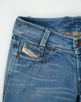Vintage '05 Y2K Diesel Women's Low Rise Stone Wash Denim Straight Leg Jeans - W31 L32