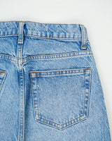 Reformation Women's 'Val 90's Mid Rise Straight Leg' Raw Hem Denim Jeans - W26 L31