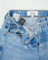 Reformation Women's 'Val 90's Mid Rise Straight Leg' Raw Hem Denim Jeans - W26 L31