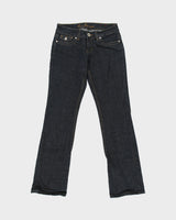 Vintage Y2K 00s Guess Doheny Women's Low Rise Raw Indigo Denim Flap Pocket Bootcut Jeans - W29 L34