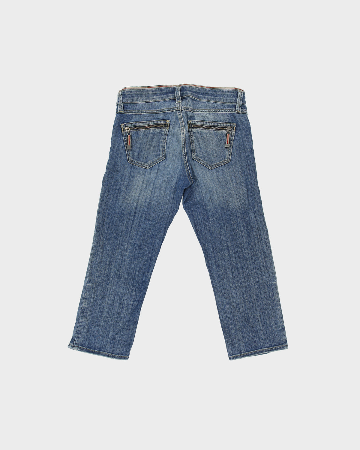 Vintage Y2K 00s Burberry Women's Low Rise Denim Slim Fit 3/4 Length Capri Jeans - W28 L22