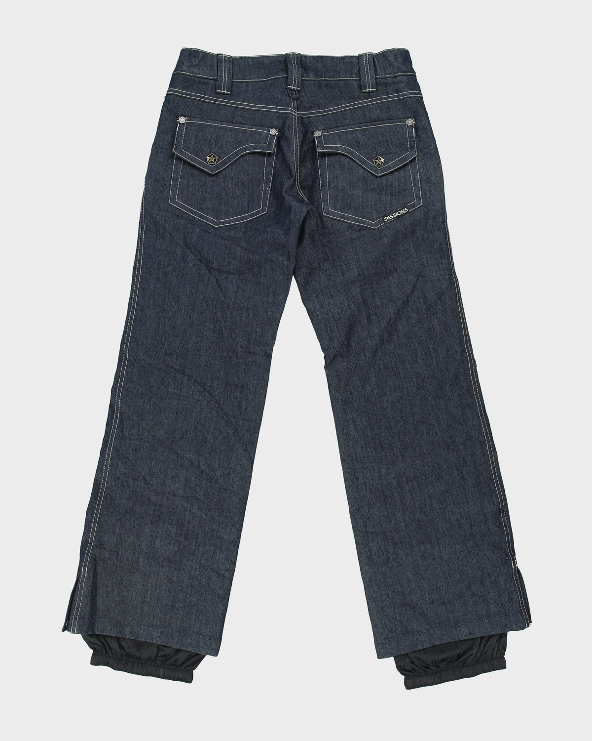DSWT Sessions Ridge Women's Indigo 'Chase Denim' RECCO Tech Wide Leg Snowboard/Ski Jeans - W32 L32