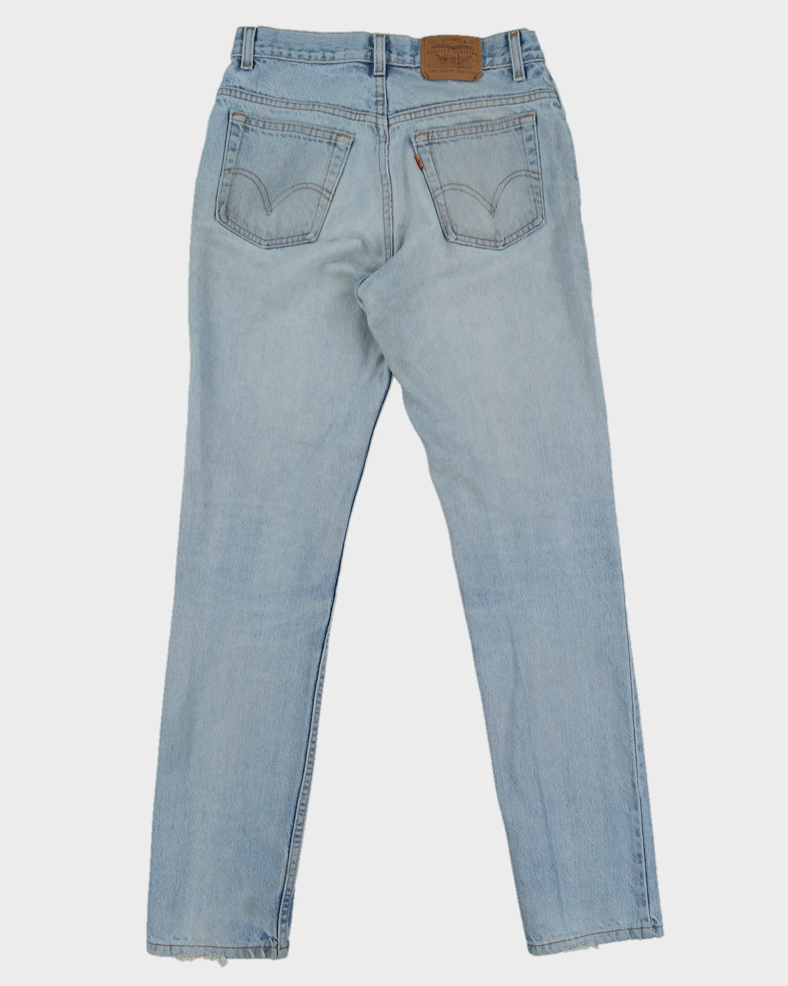 Vintage 80s Levi's Blue Light Washed Orange Tab Jeans - W29 L32