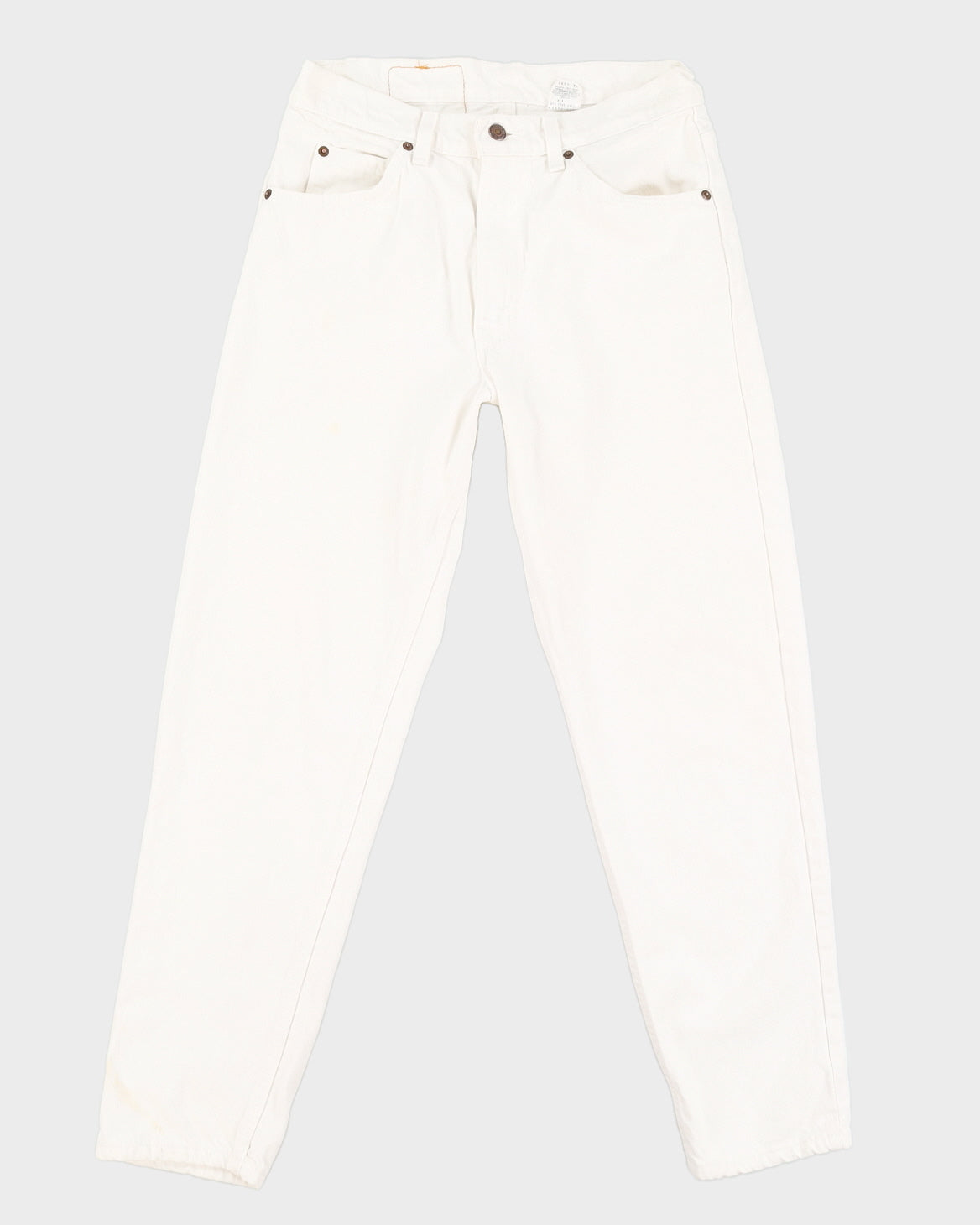 Vintage 90s Levi's 550 Orange Tab White Denim Jeans - W31