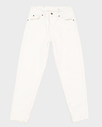 Vintage 90s Levi's 550 Orange Tab White Denim Jeans - W31