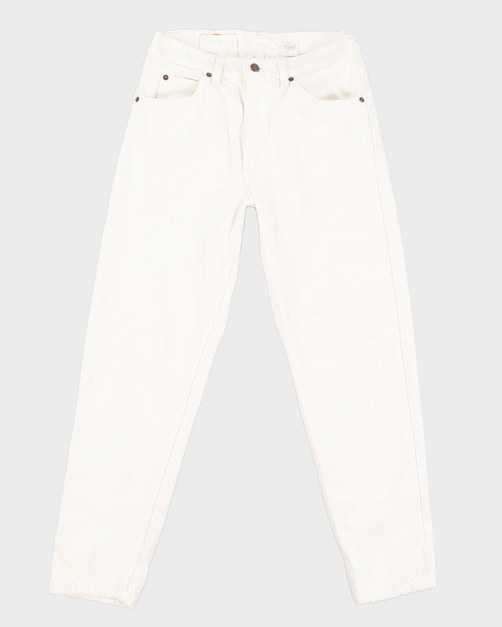 Vintage 90s Levi's 550 Orange Tab White Denim Jeans - W31