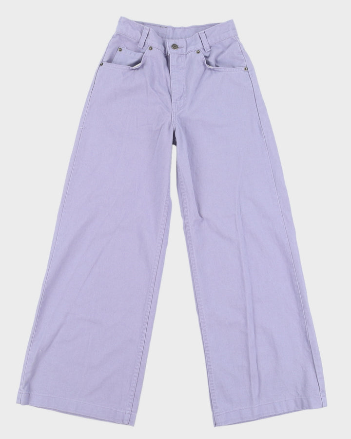 00s Levi's White Tab Purple High Waisted Wide Leg Jeans - W26 L30